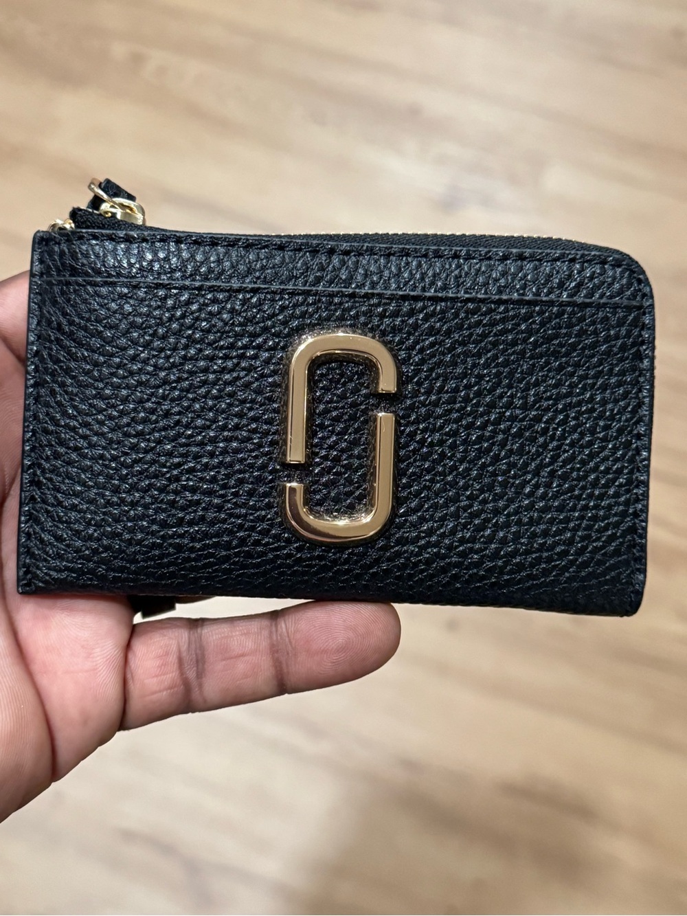 marc Jacob’s card holder with keychain - black